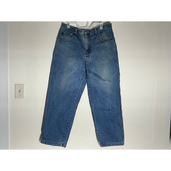 Mens MOOSE CREEK Fleece Lined Carpenter Blue Jeans Denim Sz 38x30 - Picture 1 of 9